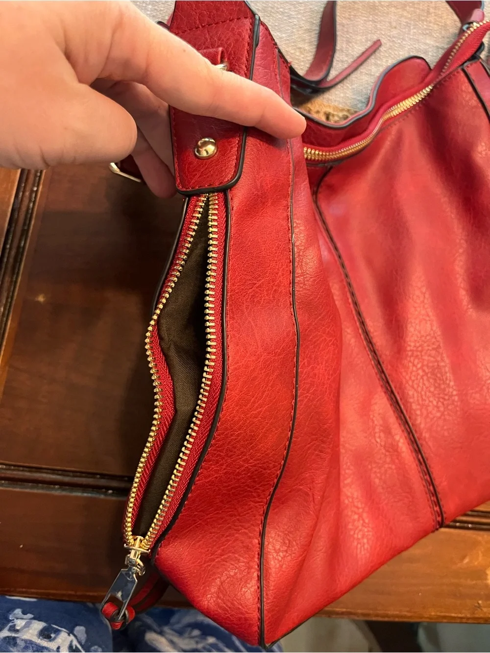 Soft red bag
